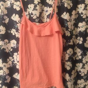 J Crew Factory asymmetrical light coral tank top